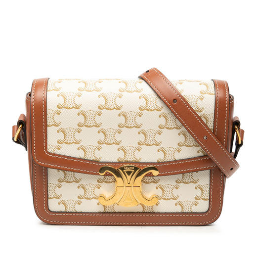 Teen Triomphe Coated Canvas and Calfskin Triomphe Crossbody - Image 1
