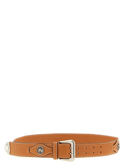 Ermanno Scervino Logo-Embellished Leather Belt — Tan