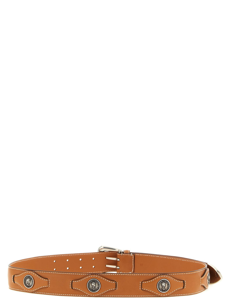 Ermanno Scervino Logo-Embellished Leather Belt — Tan