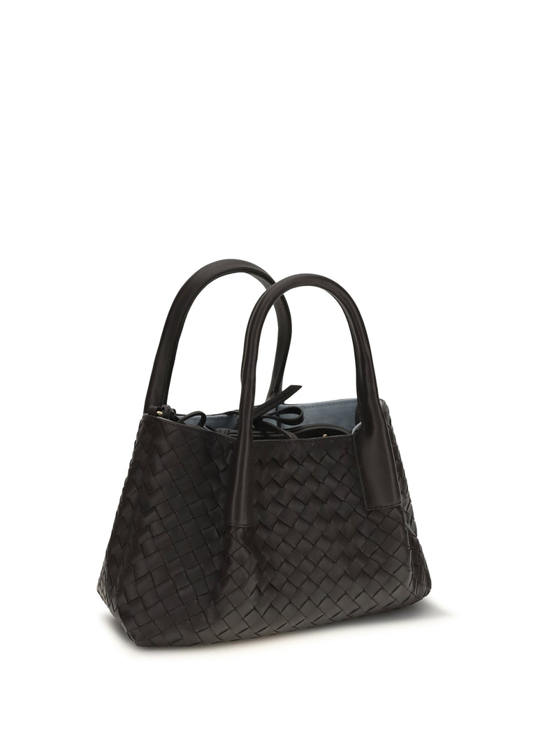 Bottega Veneta Shoulder Bag — Black Calf Leather