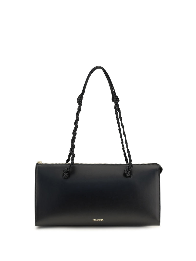 Jil Sander Tangle Shoulder Bag — Black Calf Leather (bos Taurus)