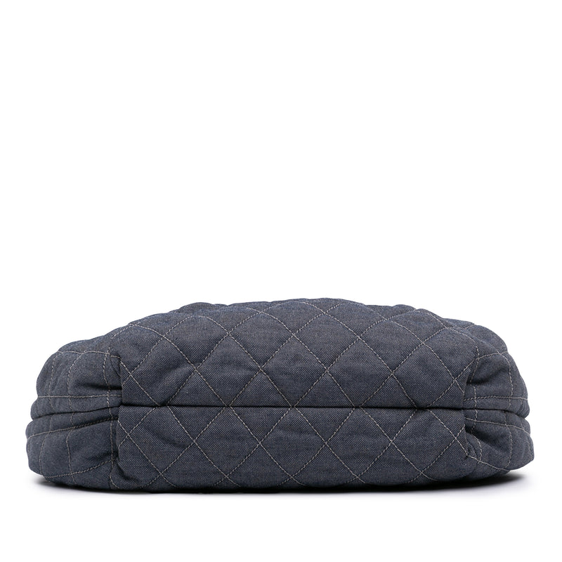 Large Quilted Denim Stretch Spirit Cabas Tote - Image 3