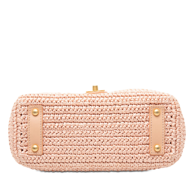 CC Woven Raffia Flap - Image 3