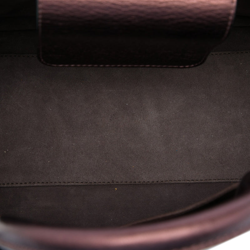 Medium Metallic Grained Calfskin Diorever Satchel - Image 4