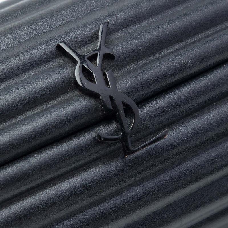 Ribbed Acrylic Lambskin Fringe Monogram Monochrome Opium Box Bag - Image 4