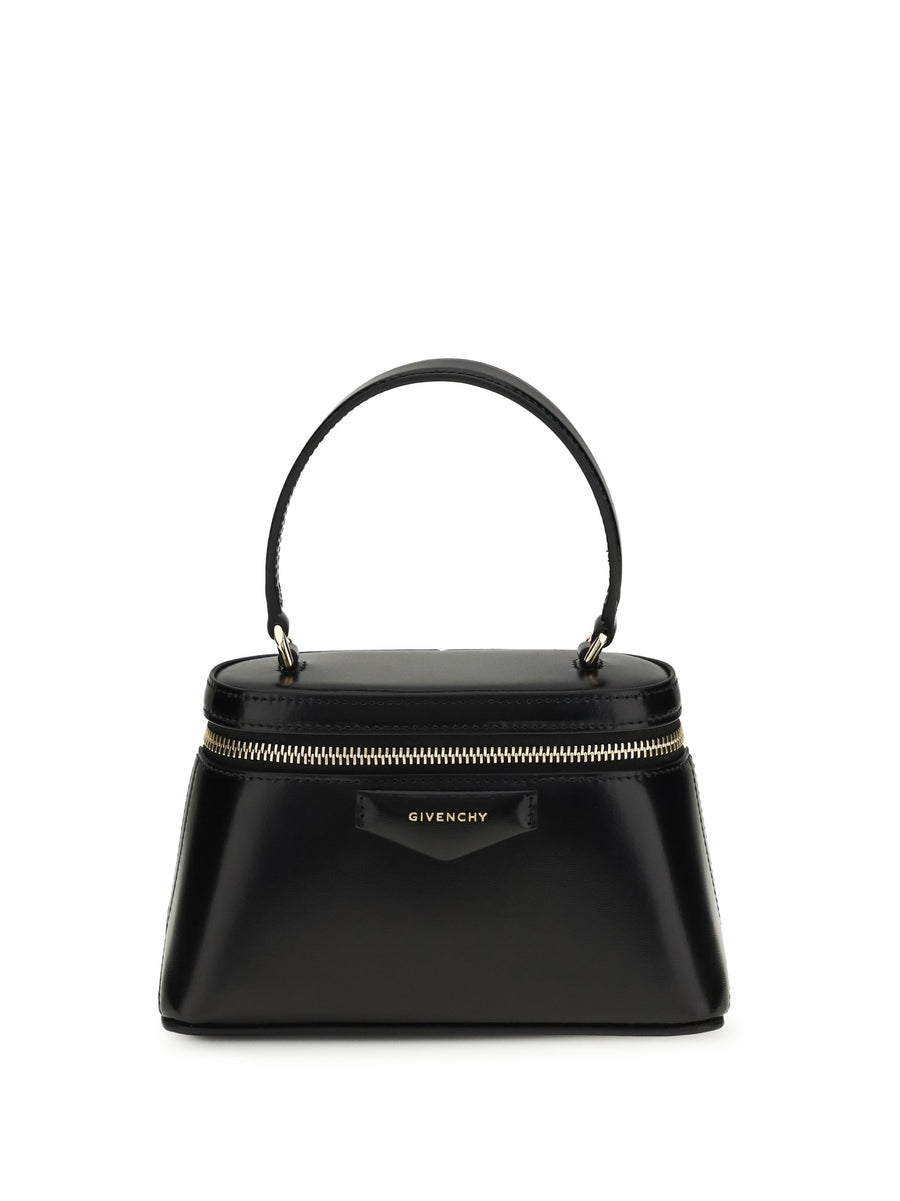 Givenchy Top Handle Bag — Black Calf Leather Bos Taurus