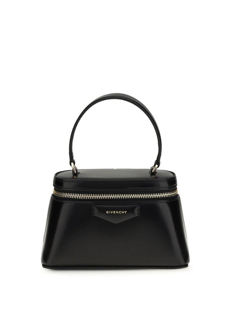 Givenchy Antigona Mini Top Handle Bag — Black Calf Leather