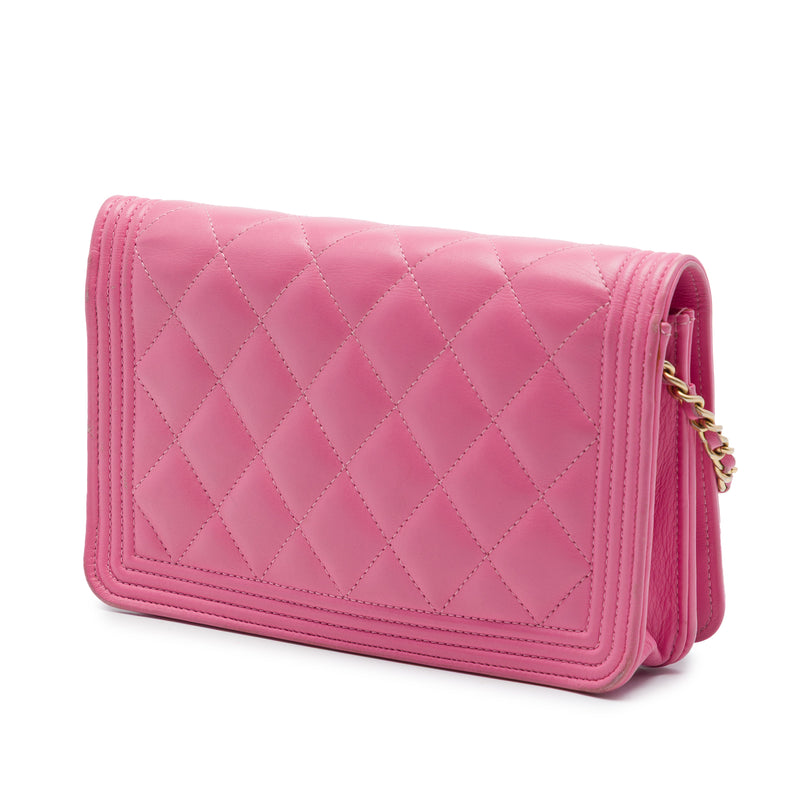 Quilted Lambskin Boy Wallet On Chain - Image 2