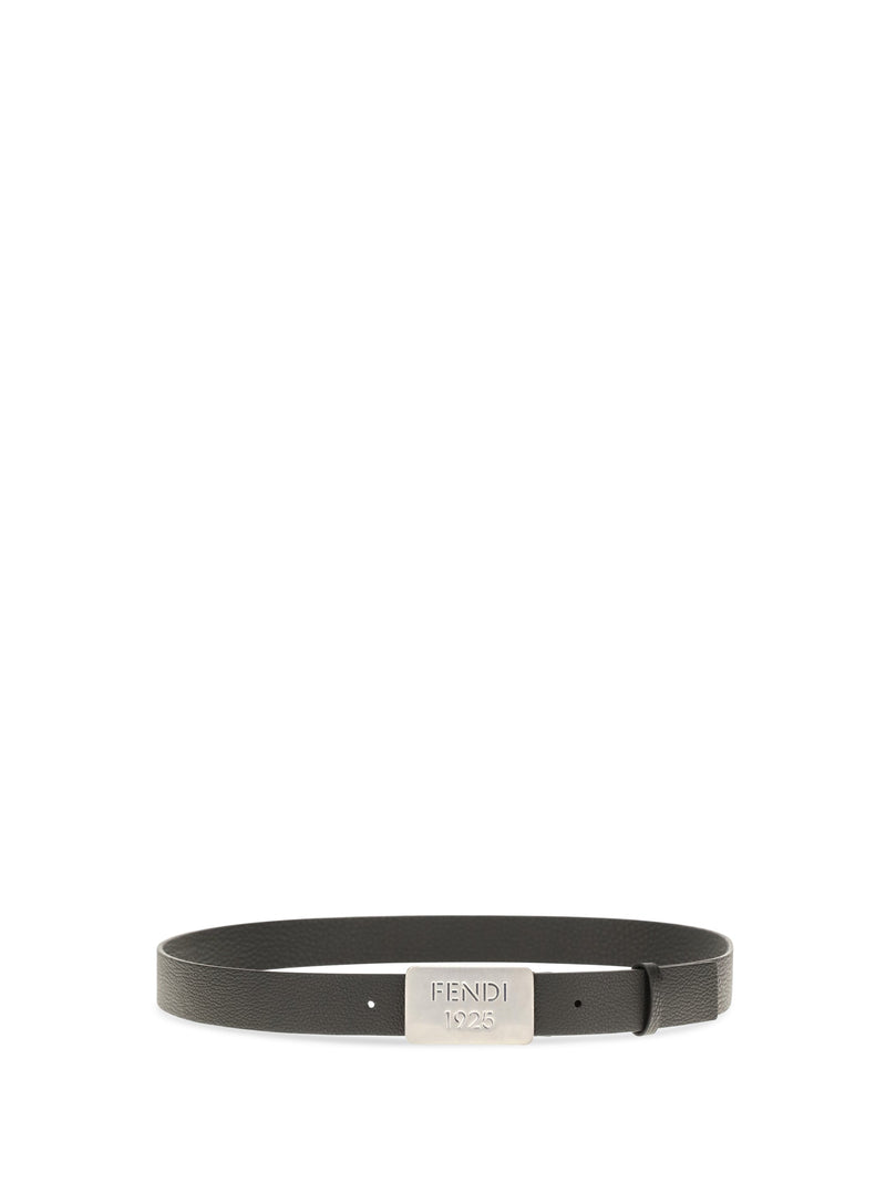 Fendi Cuoio Romano Leather Belt — Black Calf Bos Taurus