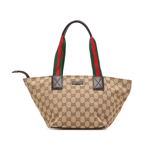 GG Canvas Web Tote - Image 1