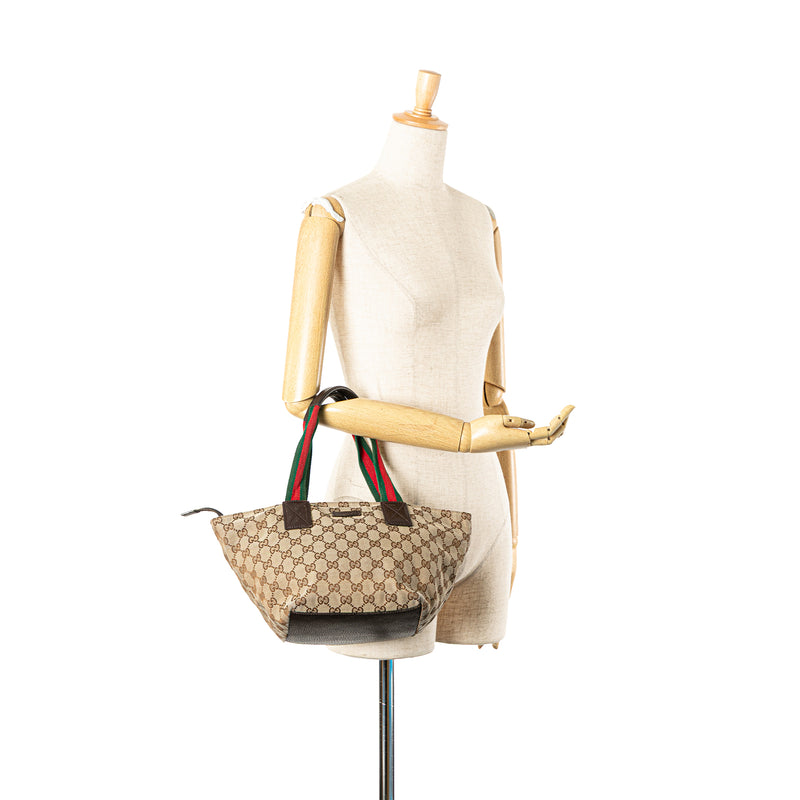 GG Canvas Web Tote - Image 12
