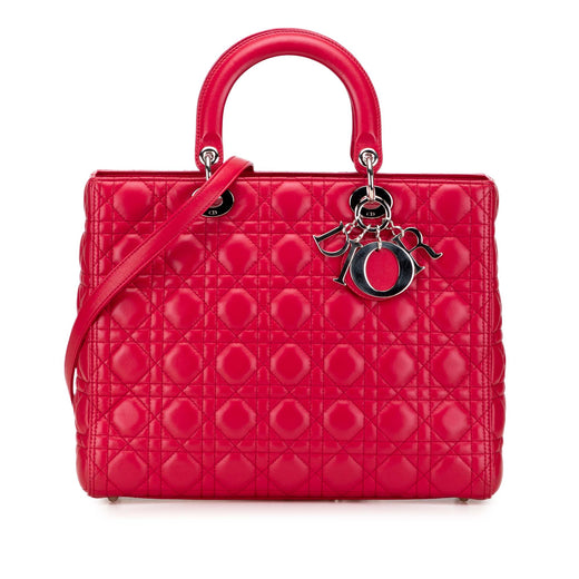 Large Lambskin Cannage Lady Dior - Image 1