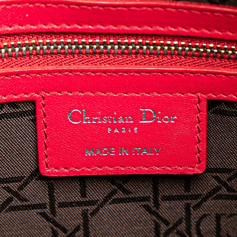 Large Lambskin Cannage Lady Dior - Image 5
