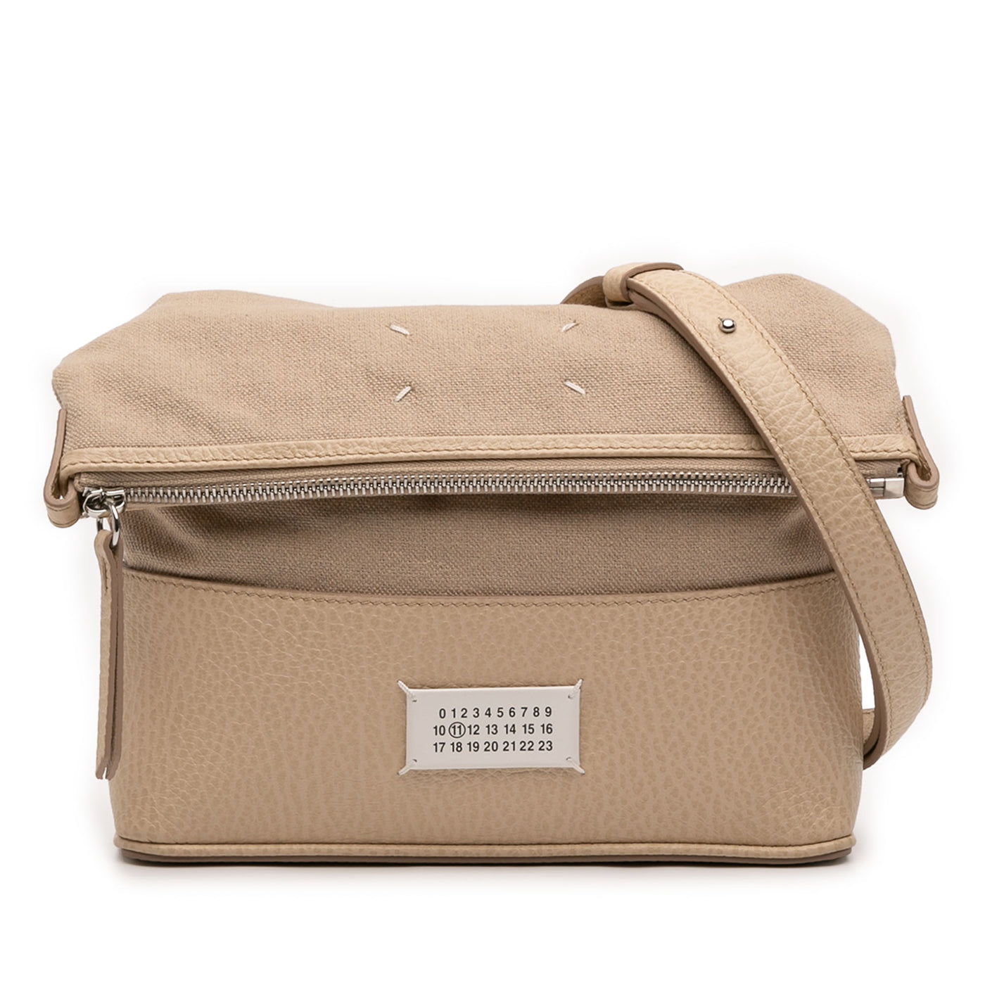 Small Canvas and Grained Calfskin 5AC Foldable Crossbody - Image 1