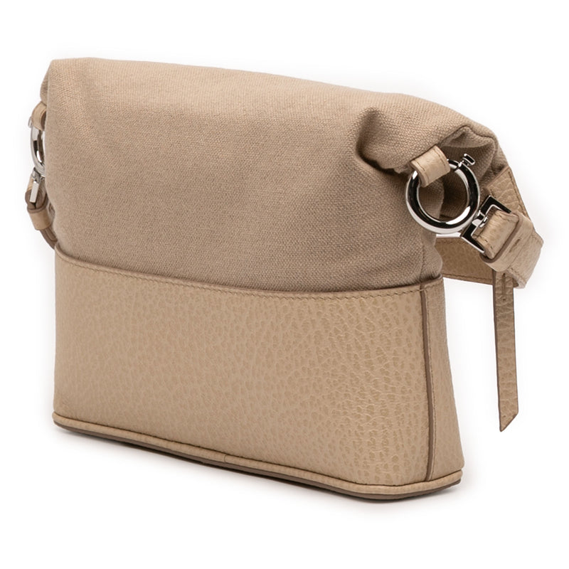 Small Canvas and Grained Calfskin 5AC Foldable Crossbody - Image 2