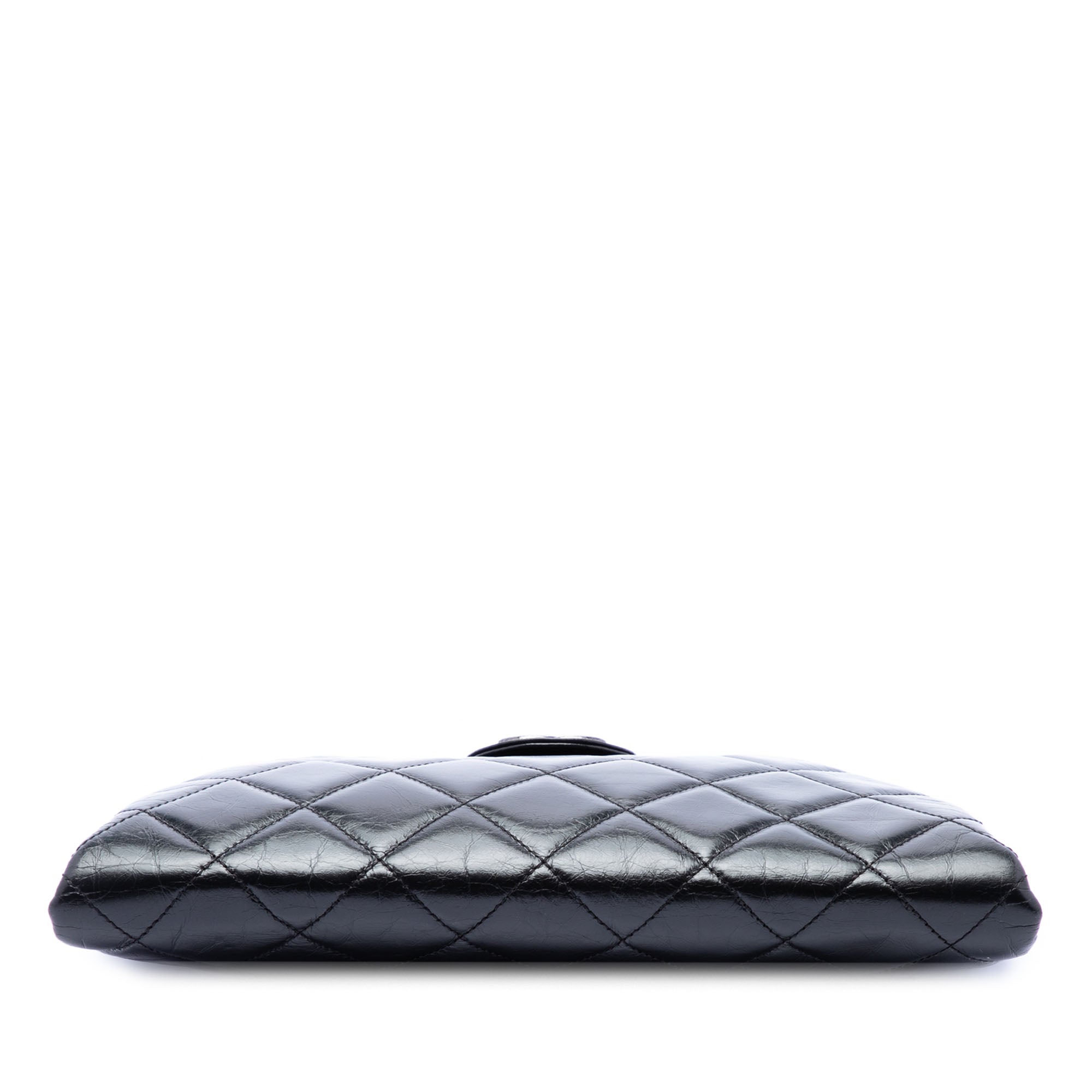 Quilted Glazed Calfskin Coco Pleats Chain Clutch - Image 3
