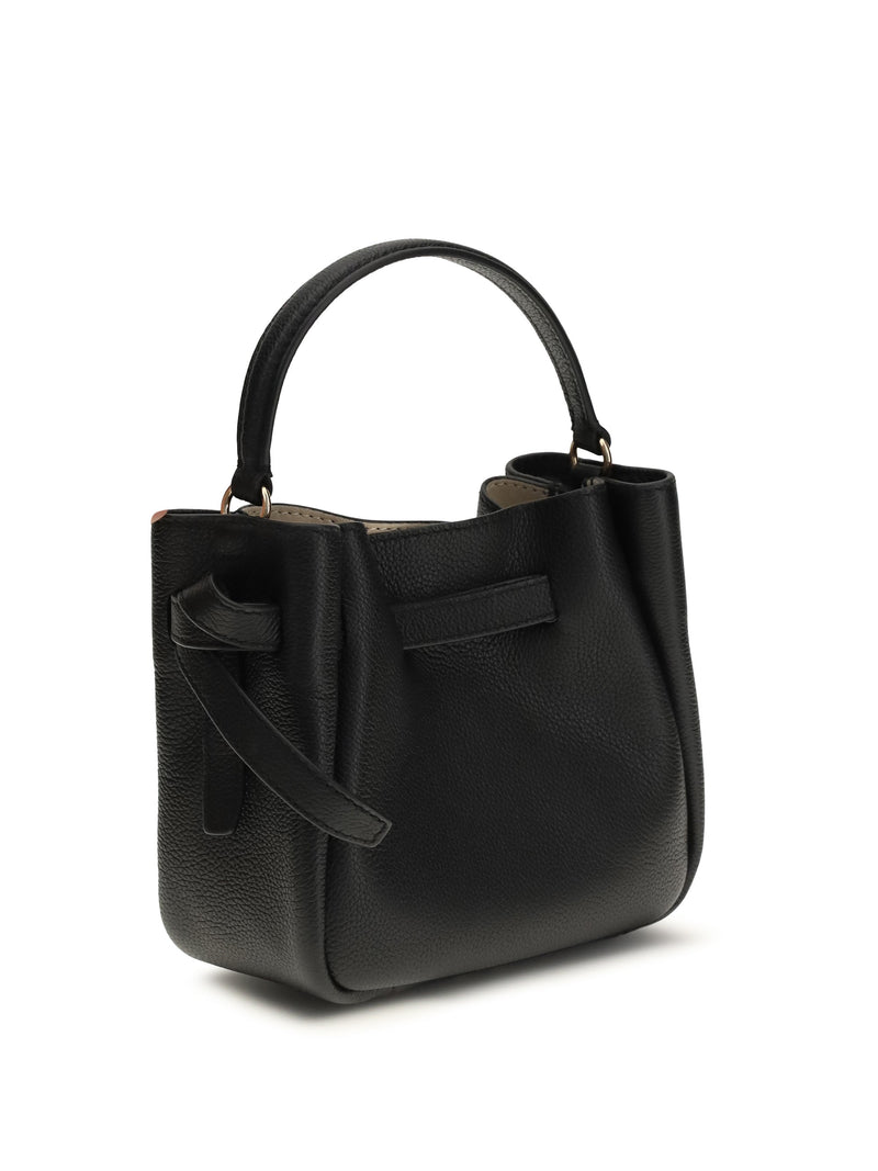 Tory Burch Shoulder Bag — Black Calf Leather Bos Taurus