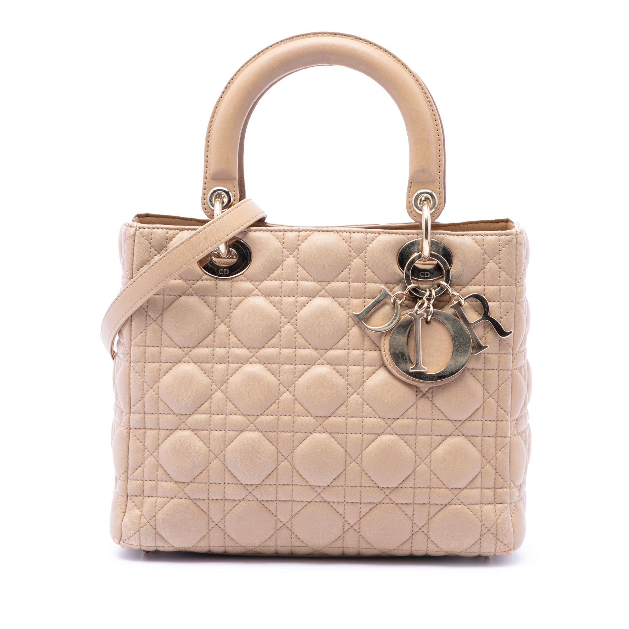 Medium Lambskin Cannage Lady Dior - Image 1