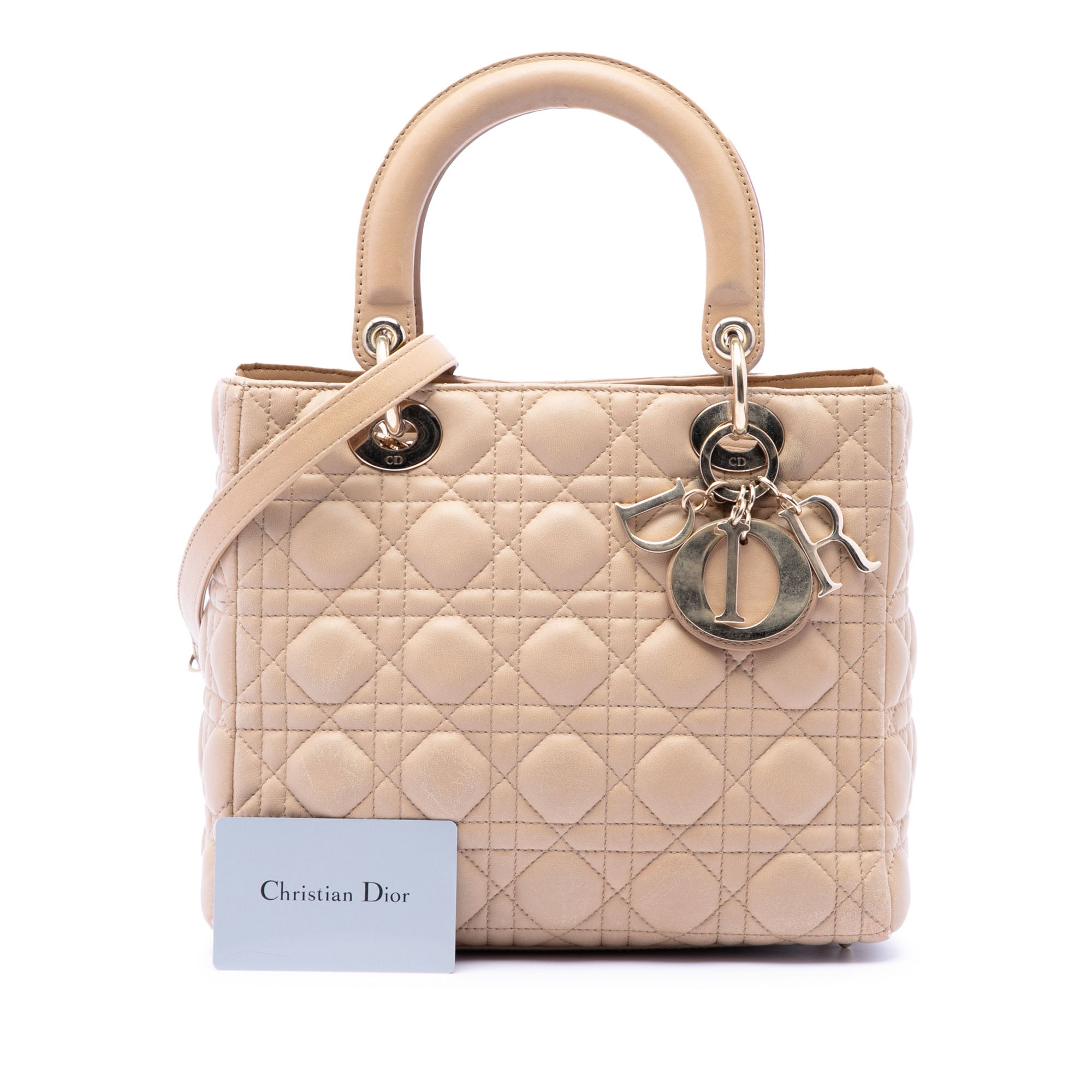Medium Lambskin Cannage Lady Dior - Image 7
