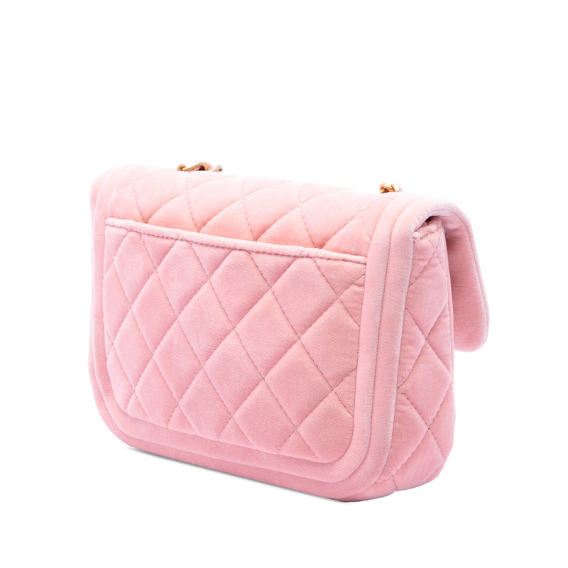 Mini Quilted Velvet Double Frame Flap - Image 2