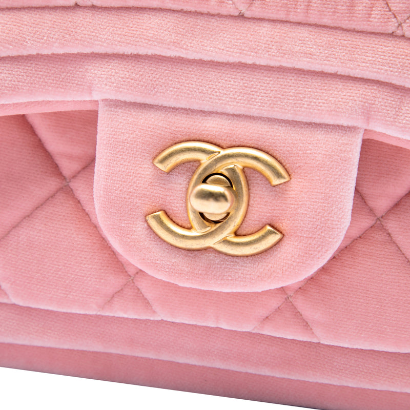 Mini Quilted Velvet Double Frame Flap - Image 5