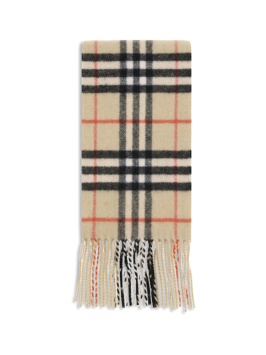 Burberry Cashmere Check Scarf — Beige Kashmir/capra Hircus Scarfs