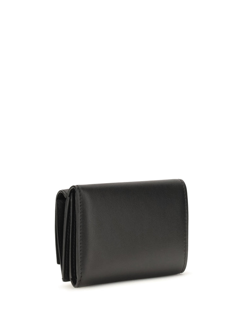 Fendi Ff Monogram Calfskin Wallet — Black Calf Leather
