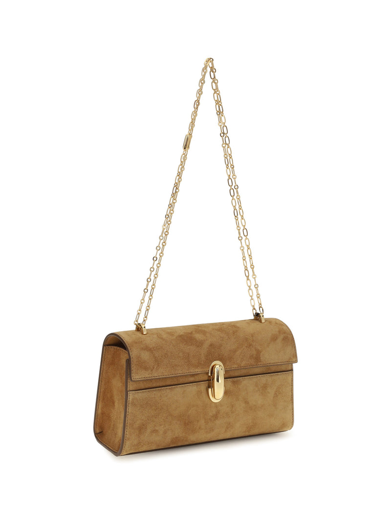 Savette Symmetry Shoulder Bag — Brown Calf Leather