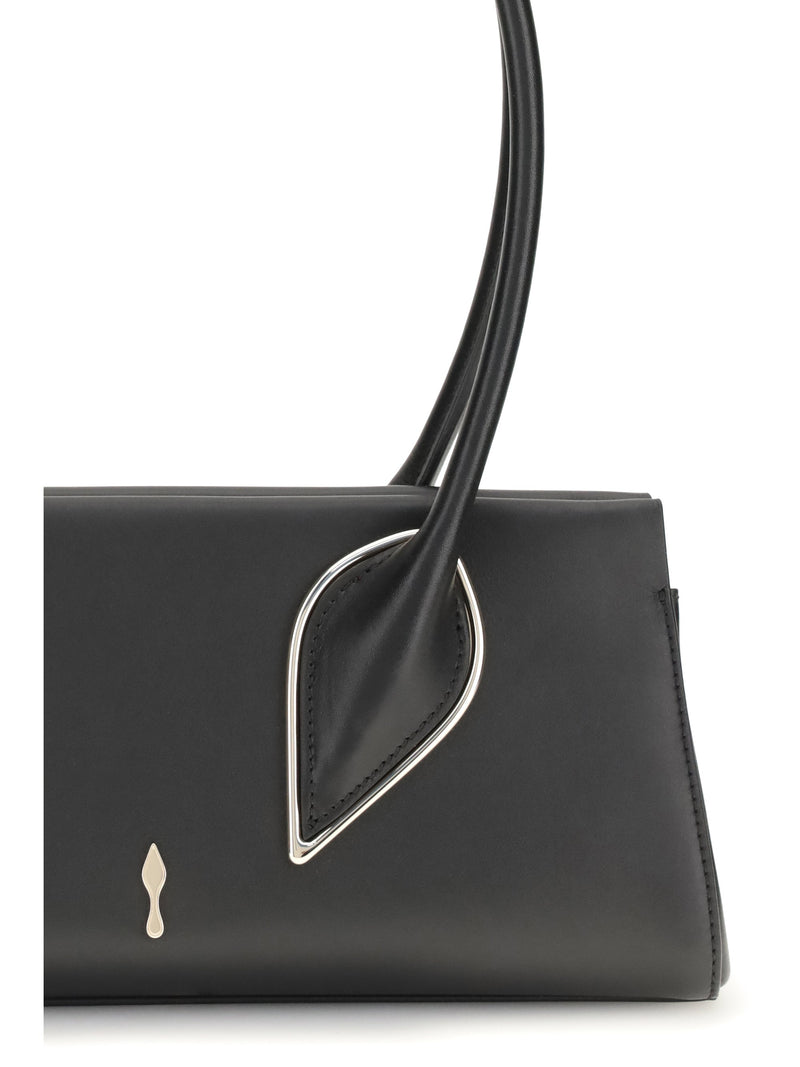 Christian Louboutin Venus Shoulder Bag — Black Calf Leather Bos Taurus