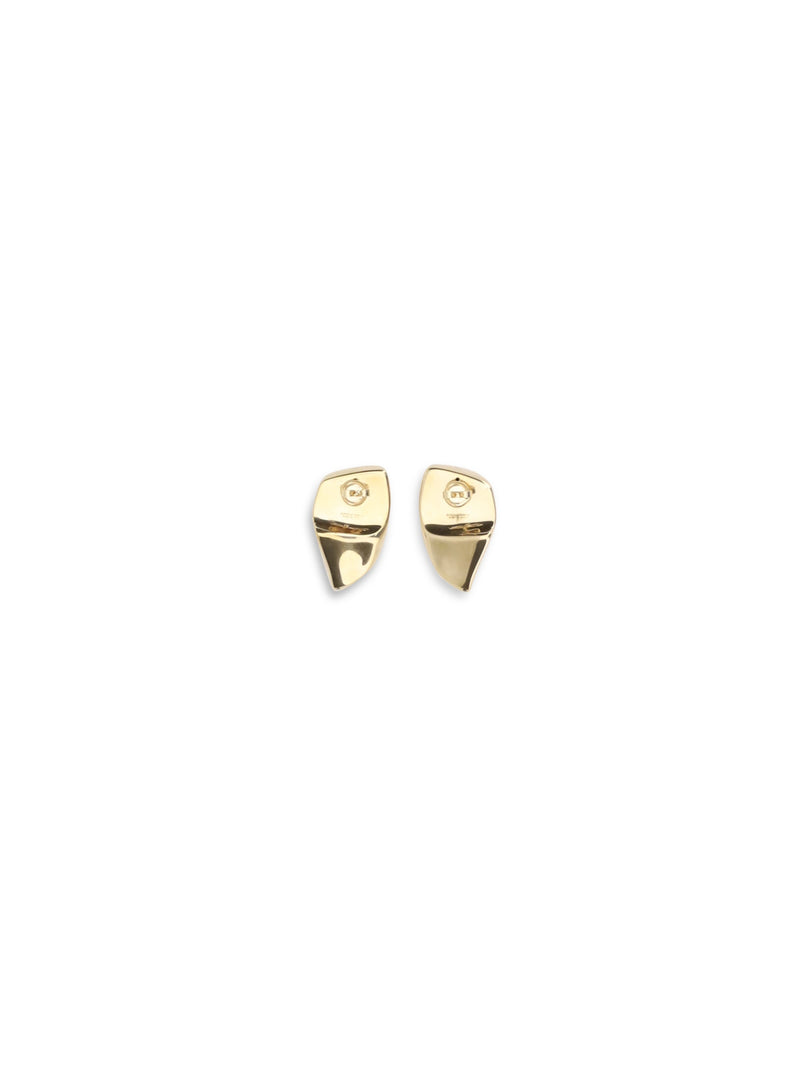 Bottega Veneta Geometric Gold-Finished Earrings — Gold Silver