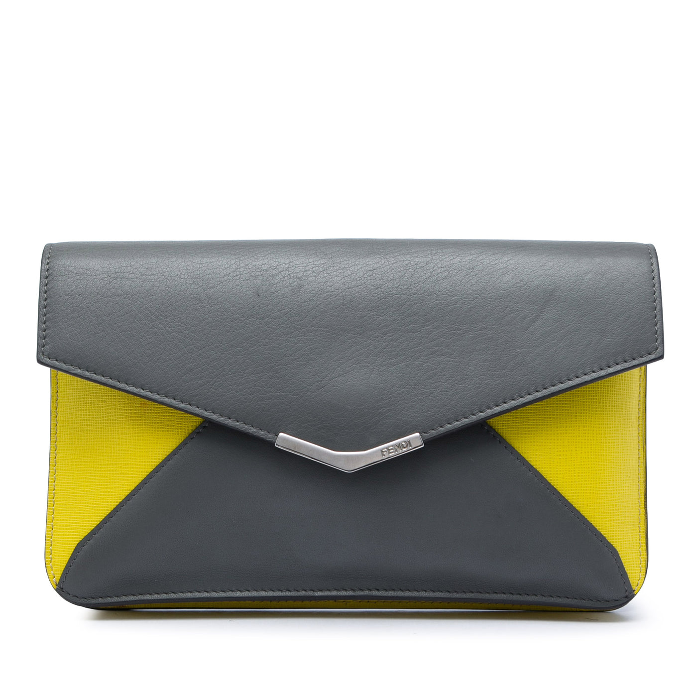 Bicolor Leather 2Jours Envelope Clutch - Image 1