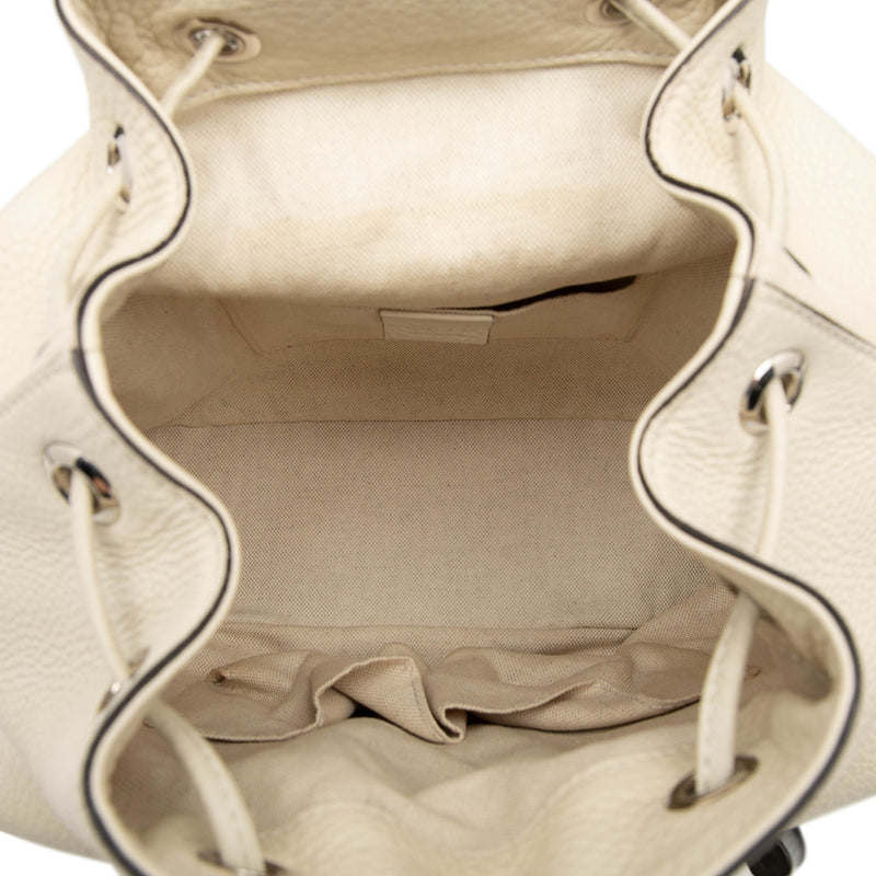 Grained Calfskin Bamboo Tassel Backpack - Image 4