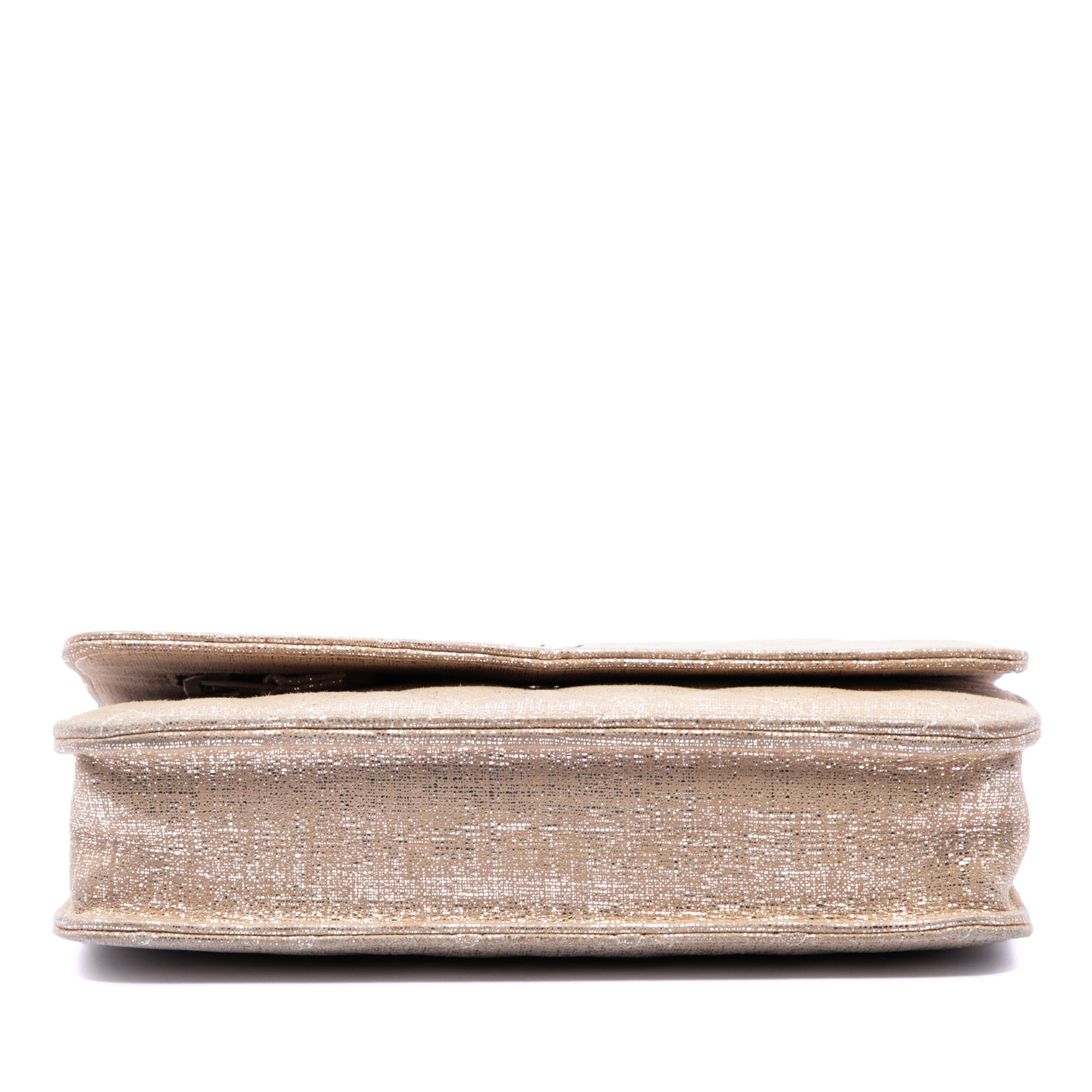 CC Quilted Metallic Fabric Wallet On Chain - Image 3