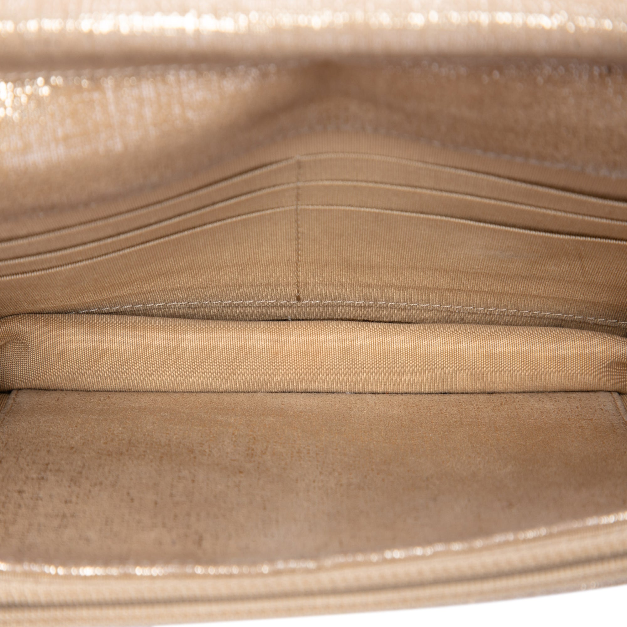 CC Quilted Metallic Fabric Wallet On Chain - Image 4
