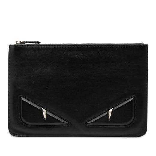 Leather Monster Zip Clutch - Image 1