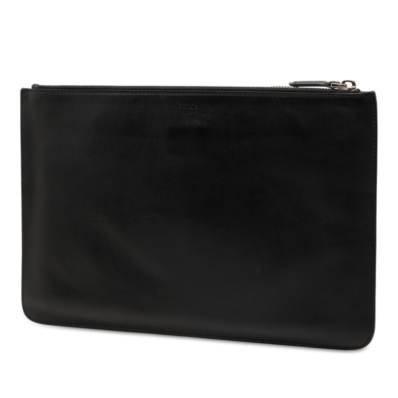 Leather Monster Zip Clutch - Image 2