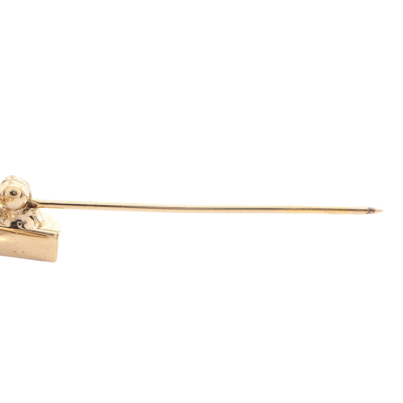 CC Gold Plated Strass Heart Lock and Key Brooch - Image 8