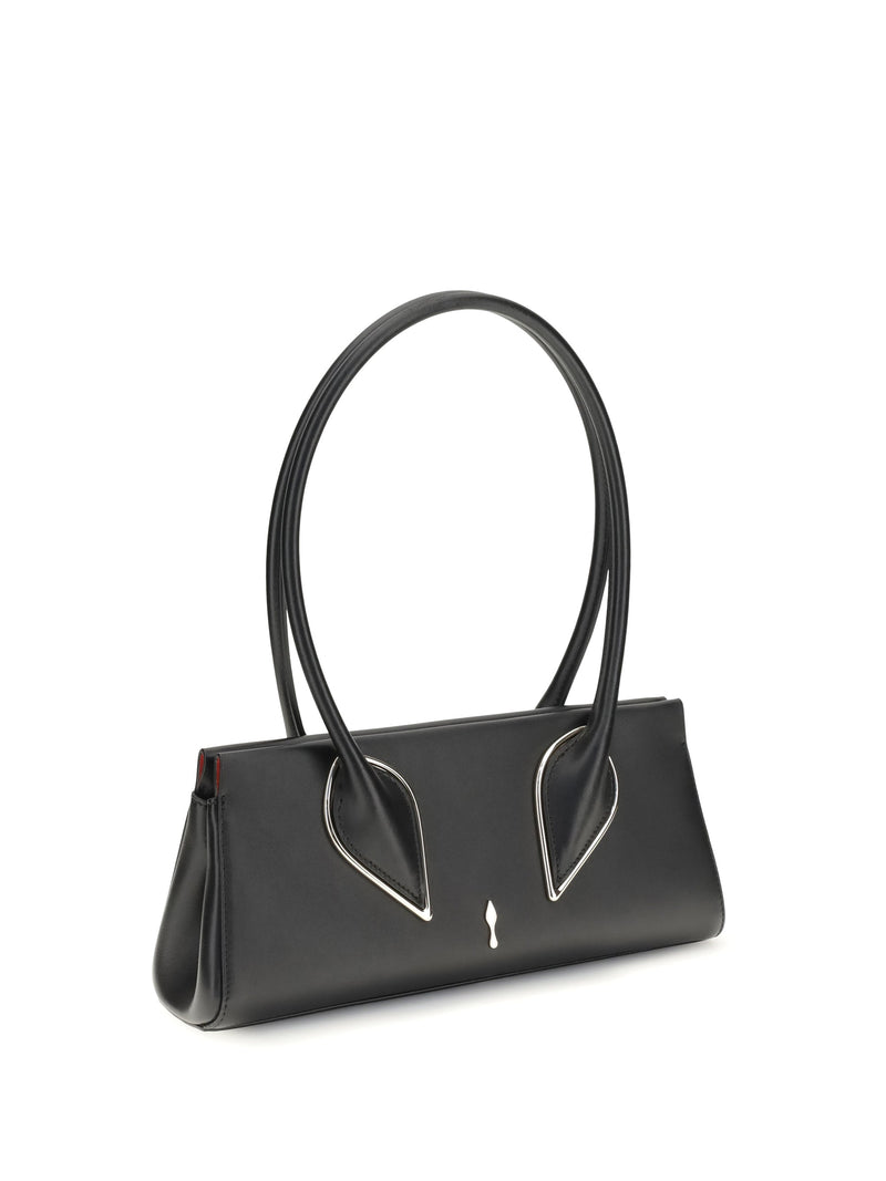 Christian Louboutin Venus Shoulder Bag — Black Calfskin Leather