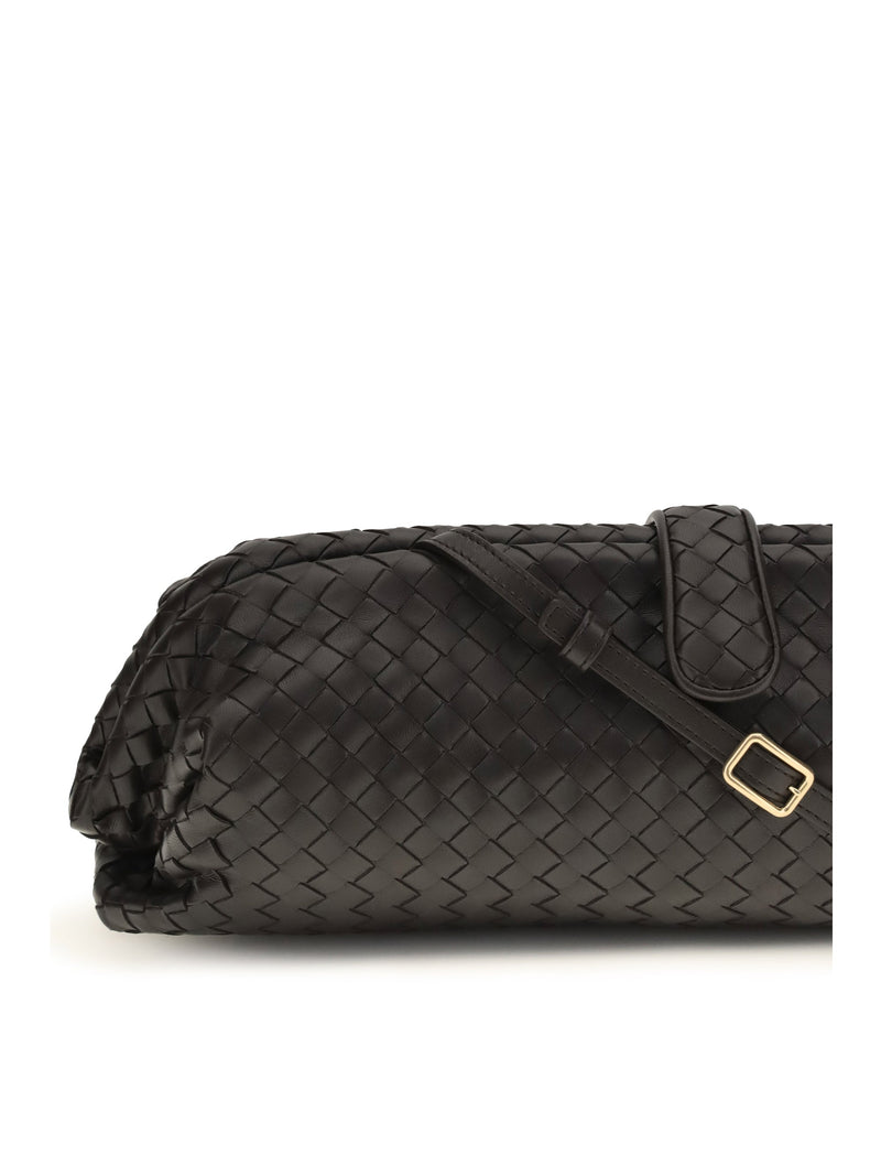 Bottega Veneta Intrecciato Weave Lamb Leather Clutch — Espresso