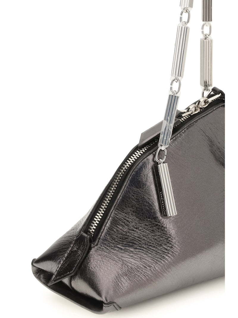 The Attico La Scala Shoulder Bag — Gray Calf Leather