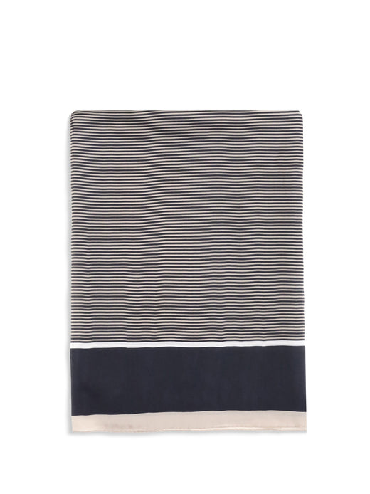 Saint Laurent Stole — Navy Silk Scarfs