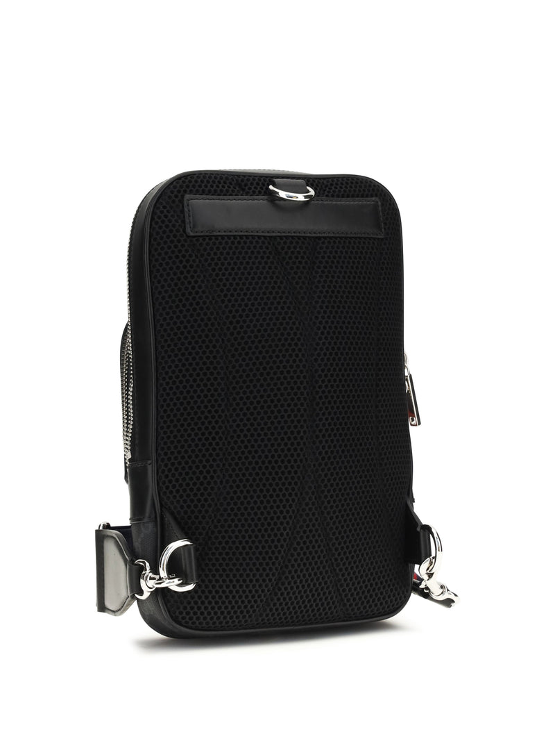 Gucci Gg Monogram Canvas Shoulder Bag — Black Thermoplastic Polyurethane