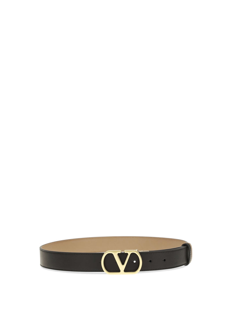 Valentino Garavani Belt — Black Calf Leather (bos Taurus)