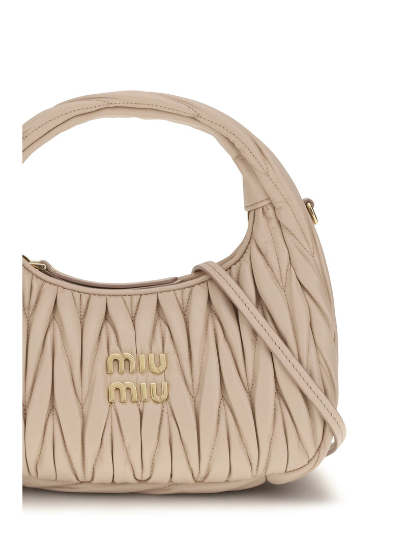 Miu Miu Wander Hobo Bag — Beige Calf Leather