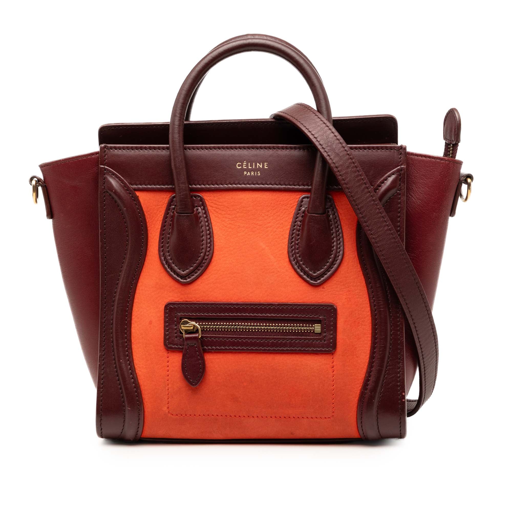 Nano Tricolor Nubuck and Calfskin Luggage Tote - Image 1