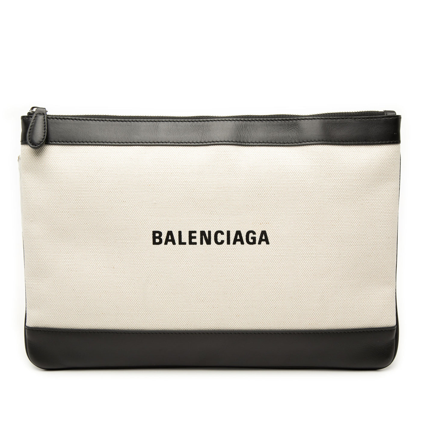 Canvas Navy Clip M Clutch - Image 1