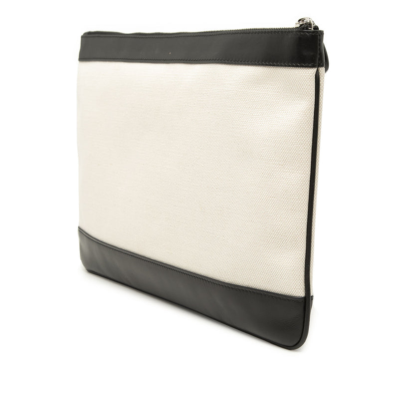 Canvas Navy Clip M Clutch - Image 2
