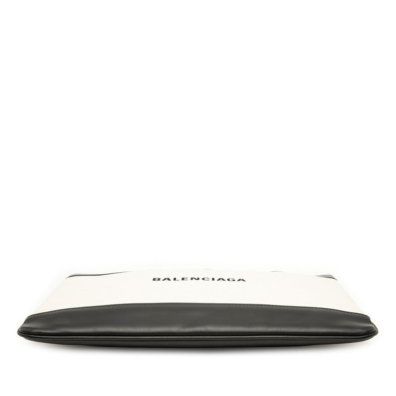 Canvas Navy Clip M Clutch - Image 3
