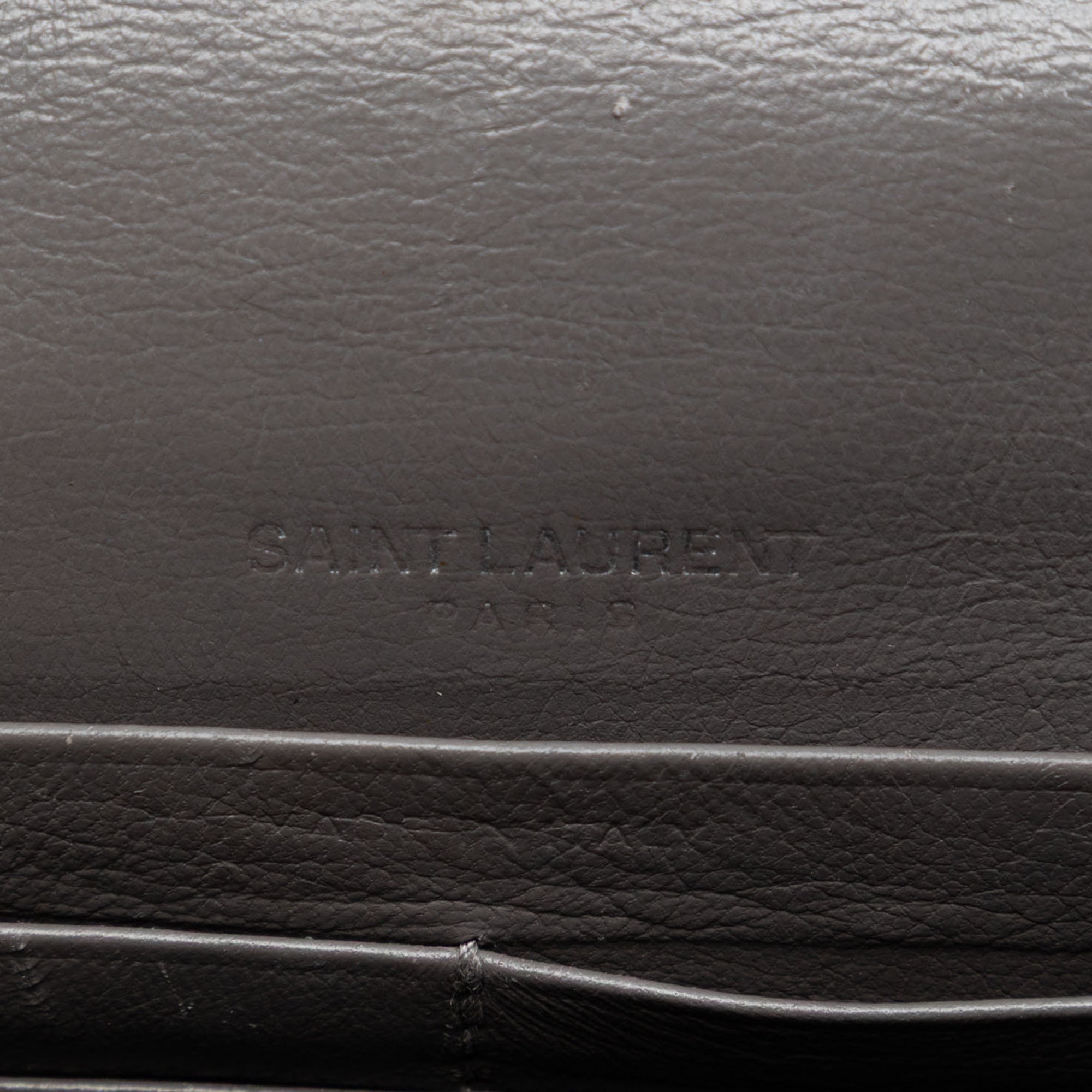 Croc Embossed Leather Monogram Kate Tassel Wallet on Chain - Image 5