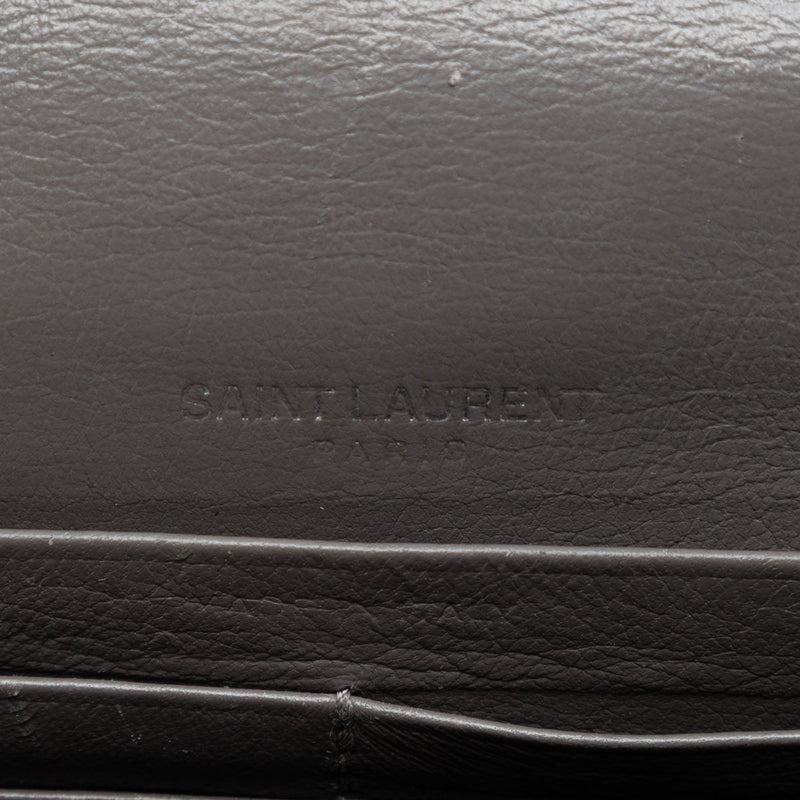 Croc Embossed Leather Monogram Kate Tassel Wallet on Chain - Image 5